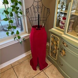 Chic Red Maxi Skirt